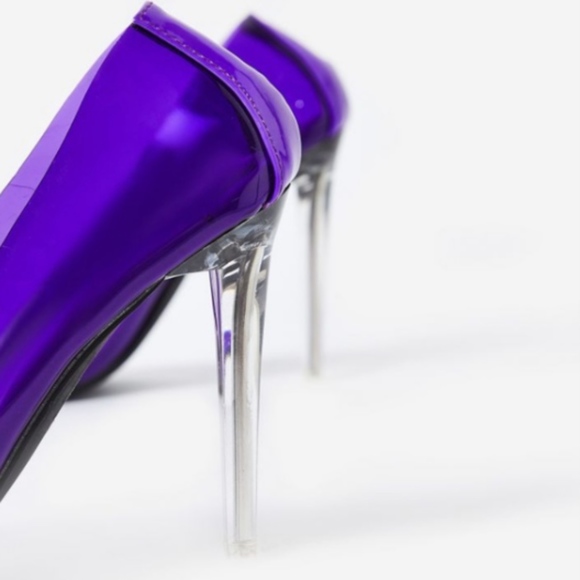 Cape Robbin Shoes - !!!SIZE 10 & 11!!! Purple Perspex Cinderella Heels